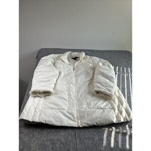 Venezia Jacket Women’s Size 22/24 Puffer Collared White With Pockets